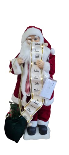 SUPER7 Large Christmas Decoration: 28" Traditional Electric Standing Dancing & Singing Father Christmas with Light Music