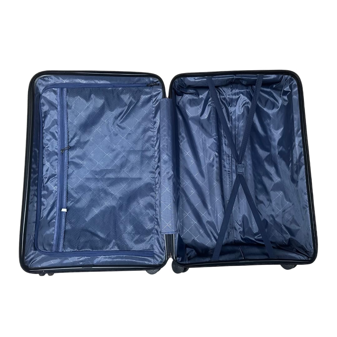 Suprills 4-Piece Luggage Set - Lightweight PP Shell Trolley Case with TSA Lock, Cabin Suitcase, 20" 24" 28" Suitcases, 14" Beauty Case, 360° Spinner Wheels