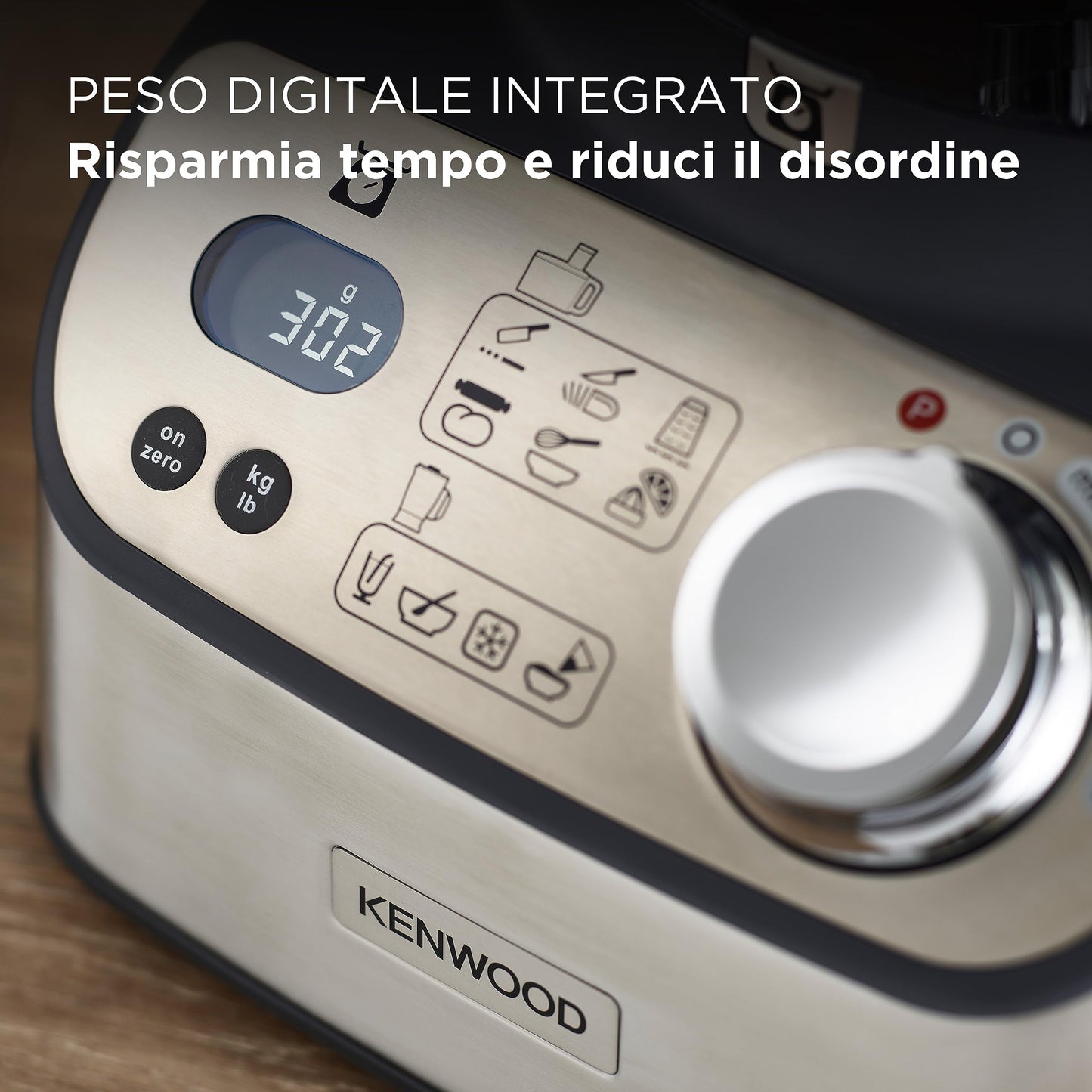 Kenwood FDM71.450SS MulticolorPro Express Weigh food processor with 8 accessories, adjustable speed with pulse function, integrated digital scale, capacity 3 l, Silver,Silver.