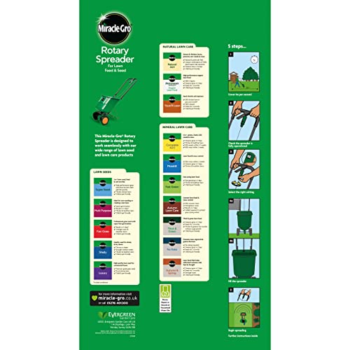 Miracle-Gro 121040 Rotary Lawn Spreader, 285.0 mm*606.0 mm*344.0 mm