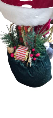 SUPER7 Large Christmas Decoration: 28" Traditional Electric Standing Dancing & Singing Father Christmas with Light Music