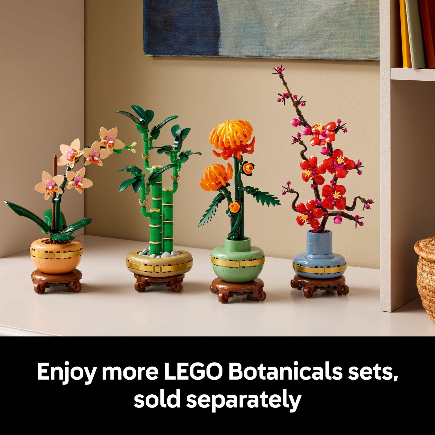 LEGO Botanicals Mini Orchid - Artificial Flowers Set for Adults - Indoor Plant with Terracotta Style Flowerpot - Home Decor Gift for Women and Men - 10343