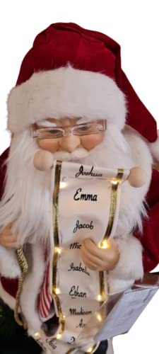 SUPER7 Large Christmas Decoration: 28" Traditional Electric Standing Dancing & Singing Father Christmas with Light Music