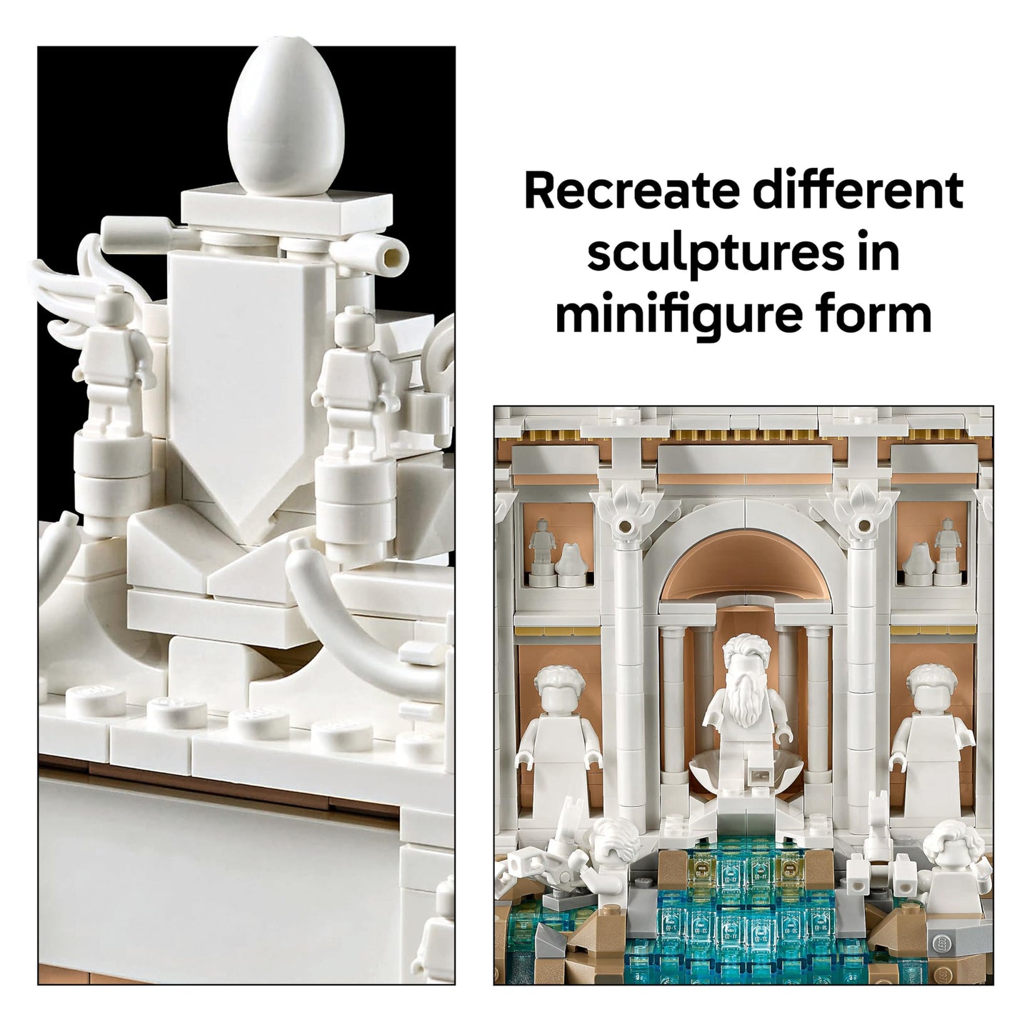 LEGO Architecture Trevi Fountain Model Kit – Baroque DIY Set with Sculptures & Façade (21062)