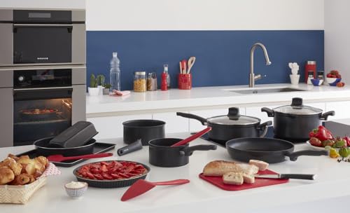 Tefal Induction G155S844 Non-Stick Cookware Set 8 Pieces-Black, saucepans, Aluminium