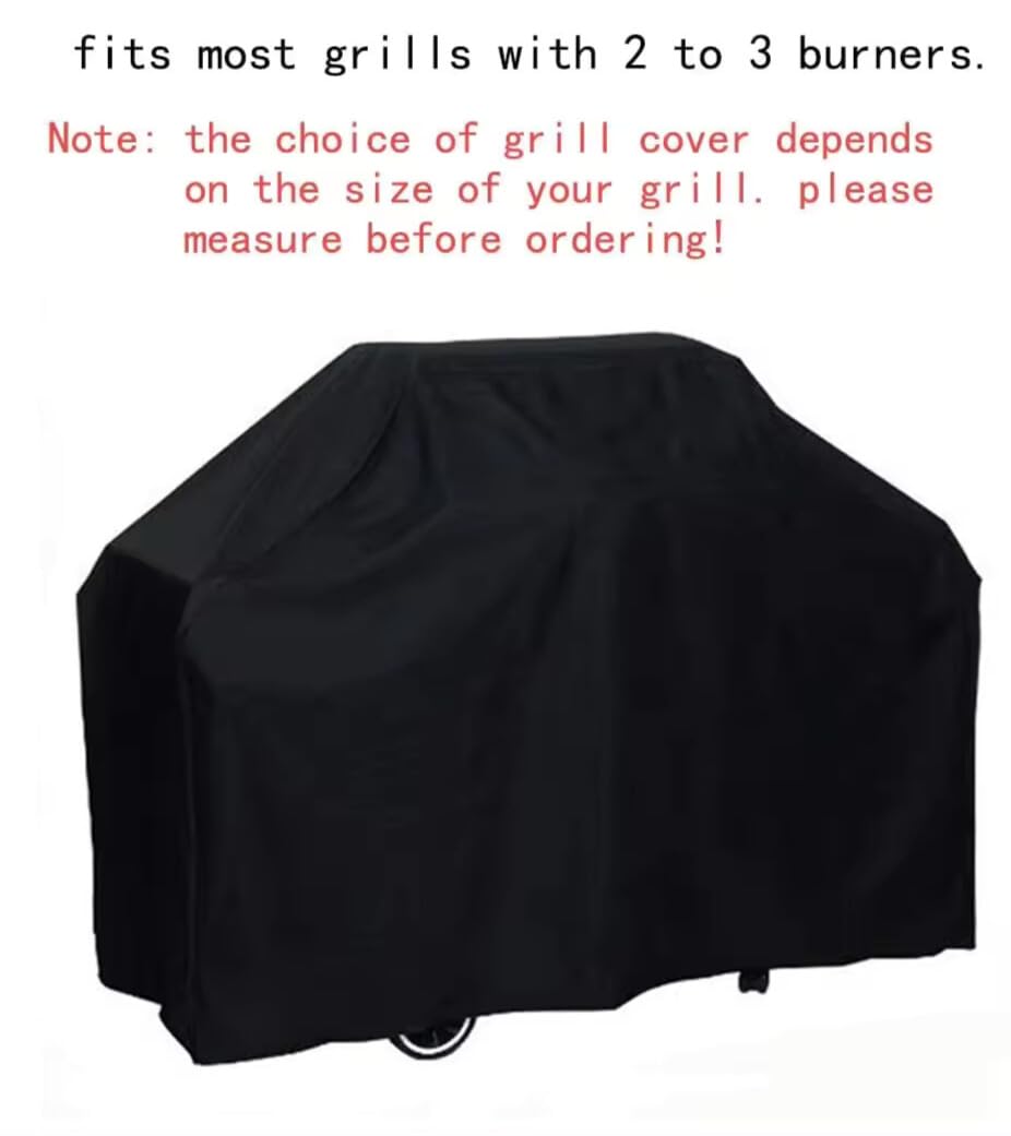Suprills 58-Inch Heavy Duty BBQ Cover, Essential Gas BBQ Accessories, Waterproof Grill Protection, BBQ Covers - Oxford Fabric, Water, Wind, Rip-Proof & UV Resistant (145x66x117cm)