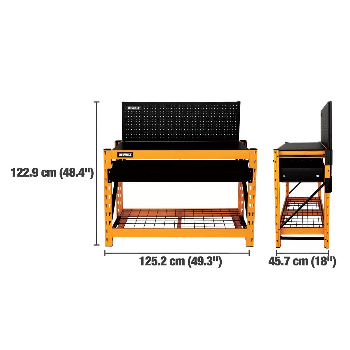 Dewalt Work Station with 2 Shelf Industrial Storage Rack