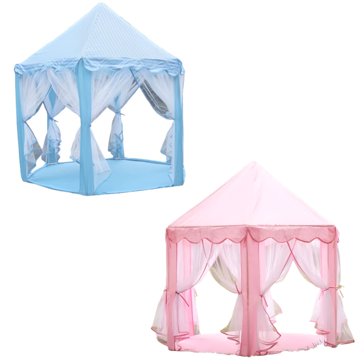 Suprills Kids Play Tent For Children Princess Castle Play House,Indoor & Outdoor Foldable Play Tent with Carry Bag, Easily Portable Tent of Hexagonal Shape, Gift for Girls & Boys,140cm x 135cm