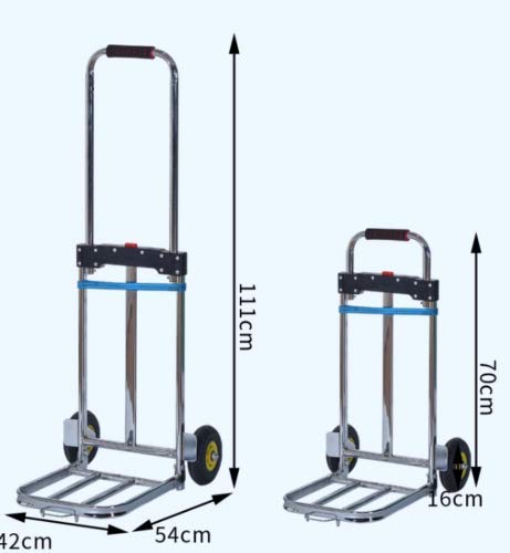 Heavy Duty Steel Frame Folding Shopping Trolley - Durable Trolley on Wheels, Ideal for Camping - Multifunctional Truck Barrow Cart/Folding Hand Truck