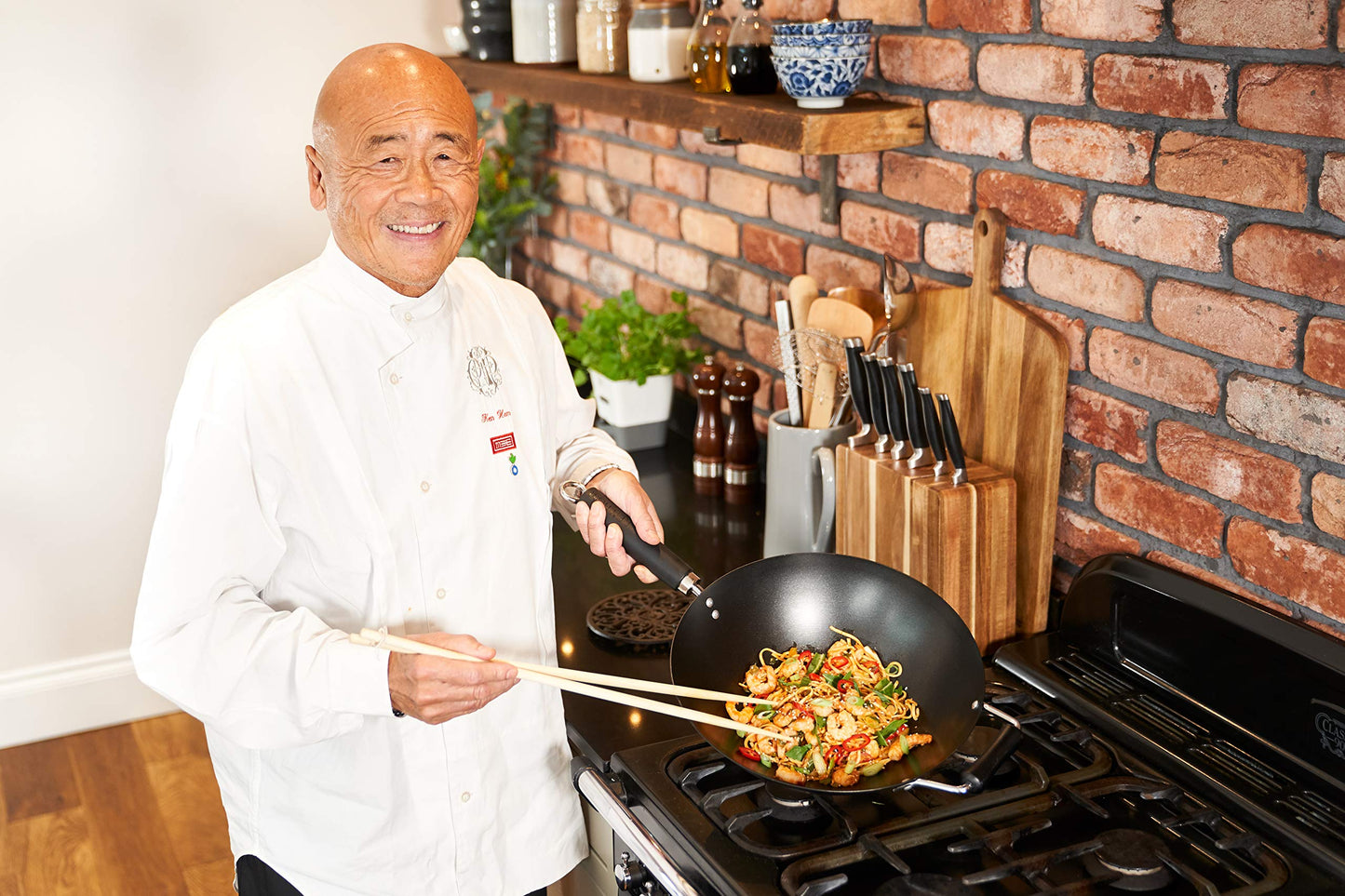 Ken Hom Carbon Steel Non Stick Wok Set