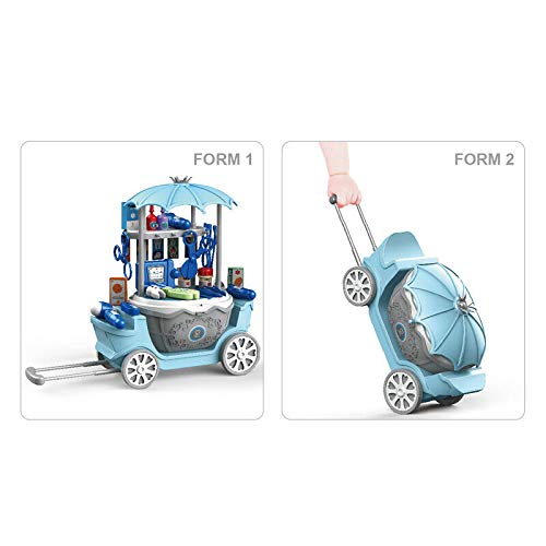 Super Toys 4in1 Multifunction Home Play set Trolley Role Play Kids toys dental doctor,ice cream shop,hair dressers, (Doctor Clinic)