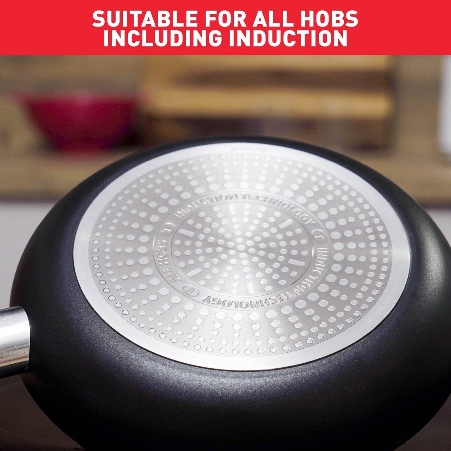 Tefal Induction G155S844 Non-Stick Cookware Set 8 Pieces-Black, saucepans, Aluminium
