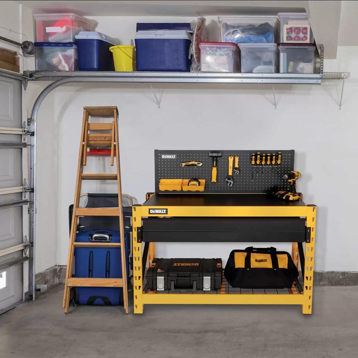 Dewalt Work Station with 2 Shelf Industrial Storage Rack