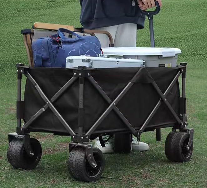 Suprills 160L Folding Festival Trolley — Heavy Duty Collapsible Camping, Garden & Beach Wagon with Table Top & Wide Wheels, 120kg Capacity