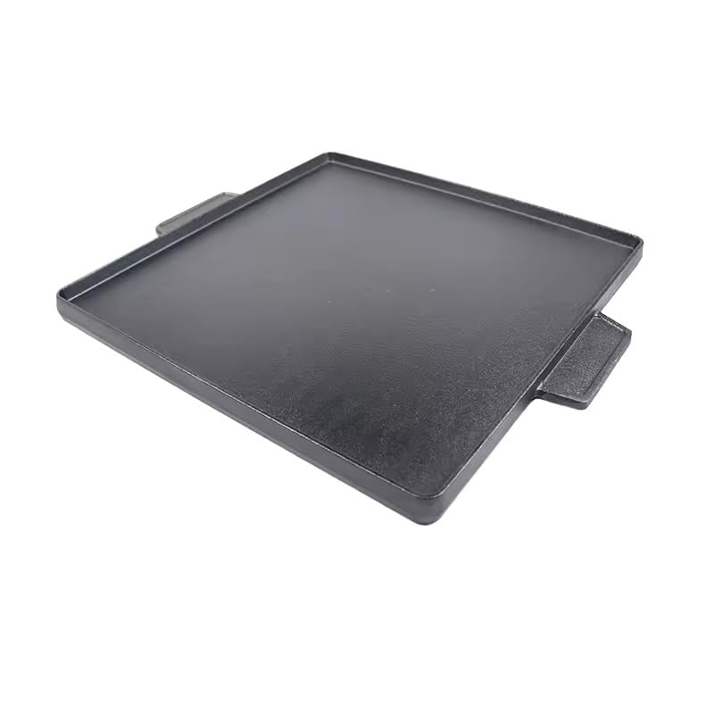 Suprills Cast Iron Double-Sided Reversible Grill Griddle — 37.5 x 37.5 cm, Heavy Duty for BBQ & Stoves