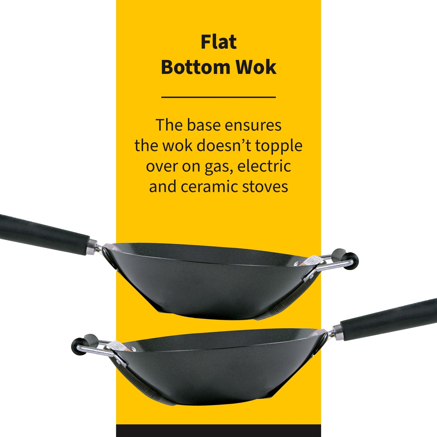 Ken Hom Carbon Steel Non Stick Wok Set