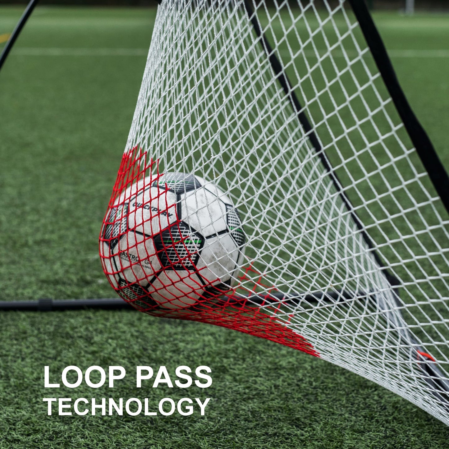 QUICKPLAY SPOT Target Football Rebounder Net Range | Multi-Sport Ball Skills Training - with free eCOACH training app | Football Rebound Net Available in 3 Sizes