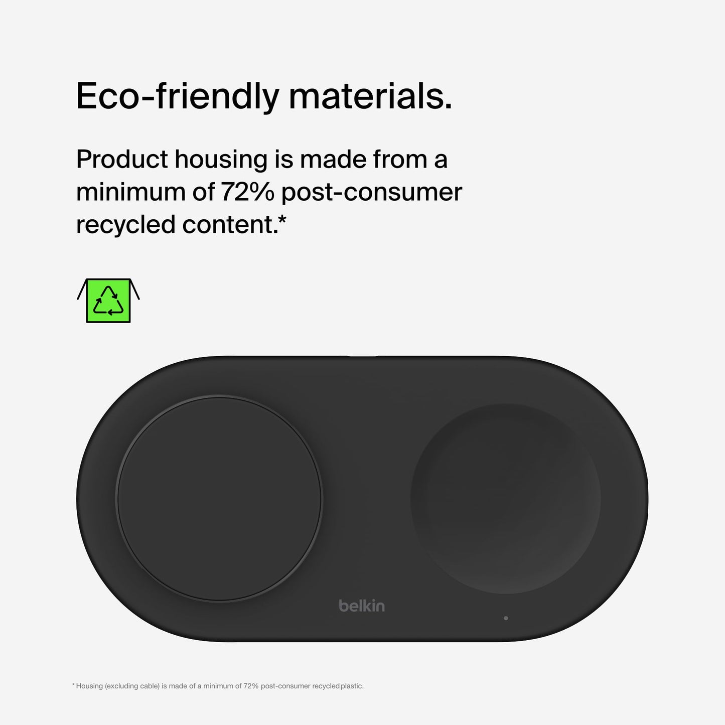 Belkin BoostCharge Pro 2-in-1 Wireless Charging Pad with Magnetic Qi2 15W, Fast Charging iPhone Wireless Charger Compatible with iPhone 16/15/14 Series, AirPods, MagSafe Enabled Devices - Black