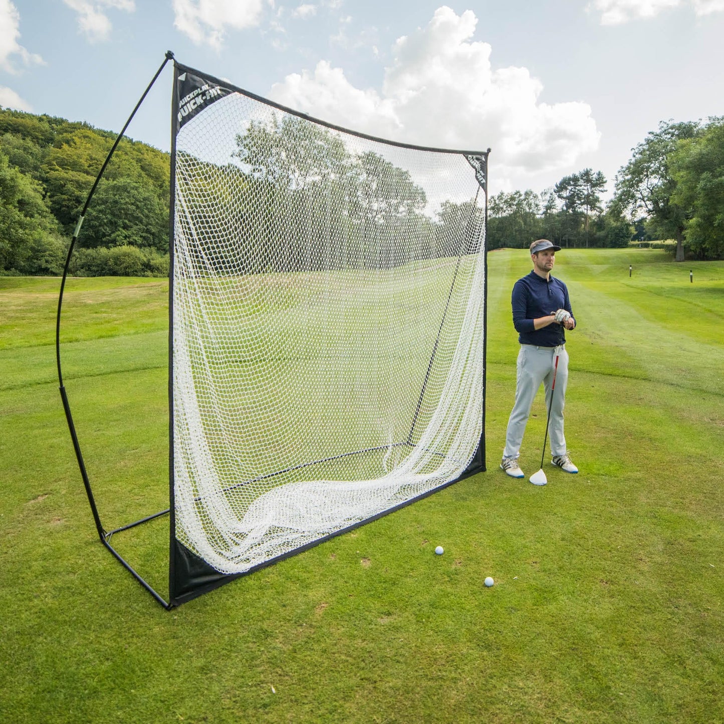 Kickster Academy Quick-Hit Baseball/Softball/Rounders Net - Ultra Portable Hitting/Pitching Net