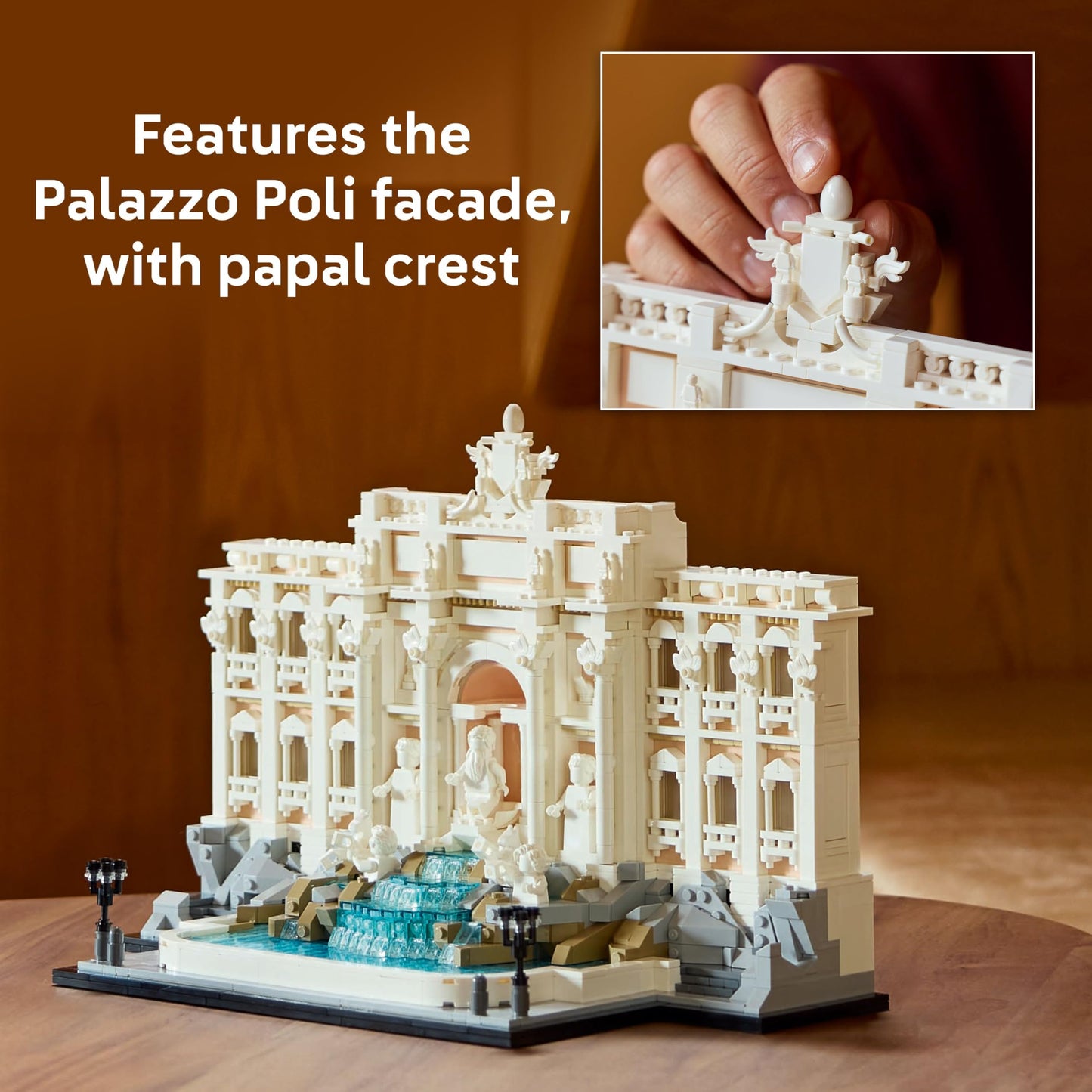 LEGO Architecture Trevi Fountain Model Kit – Baroque DIY Set with Sculptures & Façade (21062)