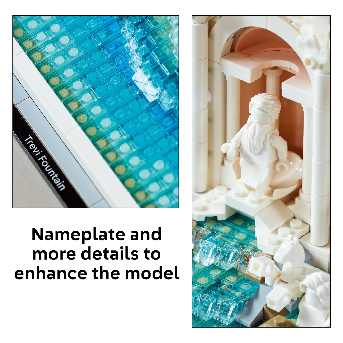 LEGO Architecture Trevi Fountain Model Kit – Baroque DIY Set with Sculptures & Façade (21062)