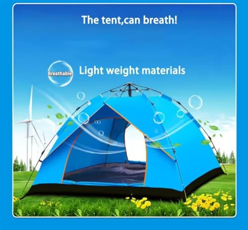 Suprills Pop Up Tent for 3-4 Person - Double Layer Instant Camping Tent, Holiday Essentials - Lightweight Tent for Beach, Camping,Hiking, Festival - Easy Set Up, Backpacking Tent water