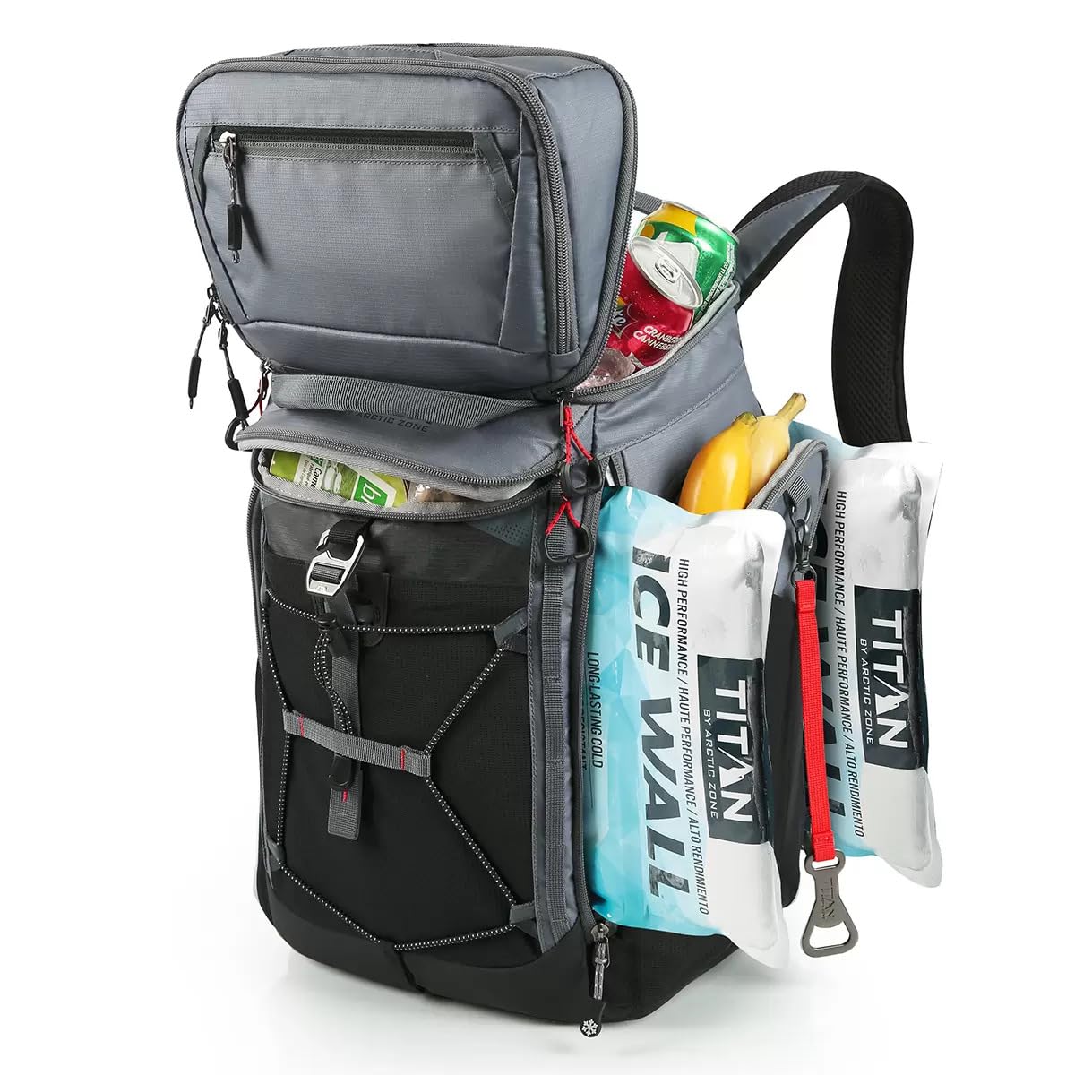 Titan 26 Can Backpack Cooler in Grey