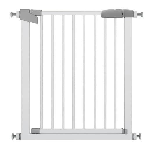 Suprills Metal Baby Safety Gate — Pressure Fit, Adjustable 73–80 cm, Extendable, for Stairs & Doorways