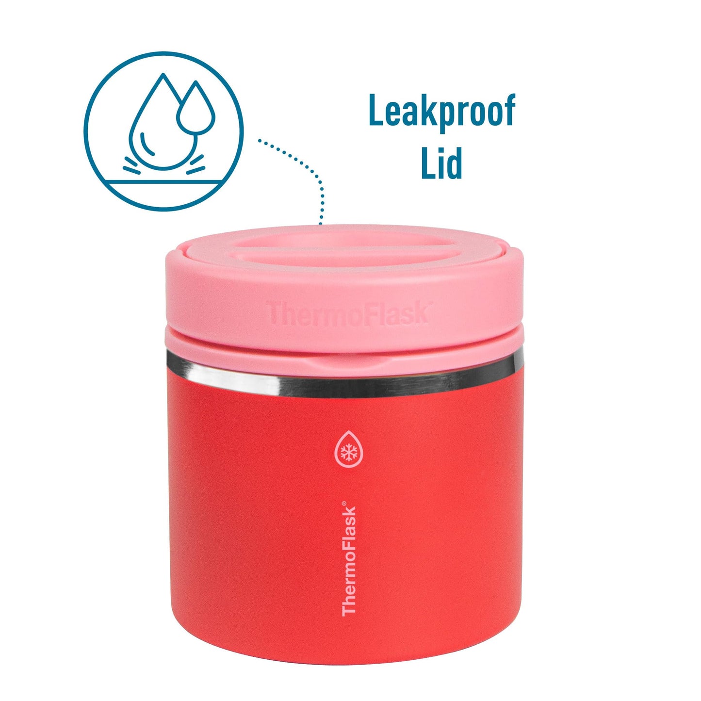 ThermoFlask 20 oz Double Wall Insulated Food Jar, 2-Pack, Raspberry + Candy Pink / Shamrock + Citron