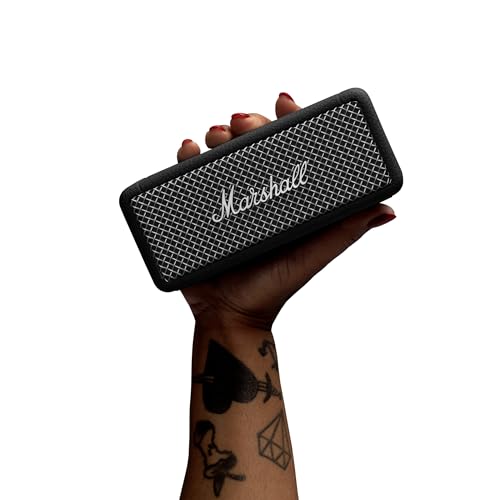 Marshall Emberton II Altoparlanti Bluetooth Portatili Wireless Accoppiabili IP67 Resistente a Polvere e Acqua, 30+ Ore di Riproduzione Ricarica Rapida, Acciaio Nero