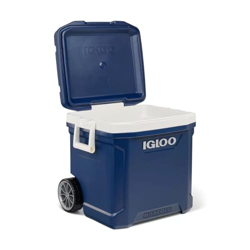IGLOO MaxCold 58 Litre (62 US QT) Roller Cool Box Ice Cooler 98 Cans