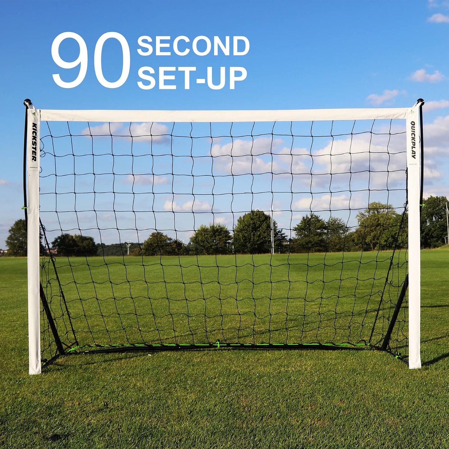 QUICKPLAY Kickster Football Goal– Ultra Portable Football Equipment includes Football Net and Carry Bag [Single Goal]