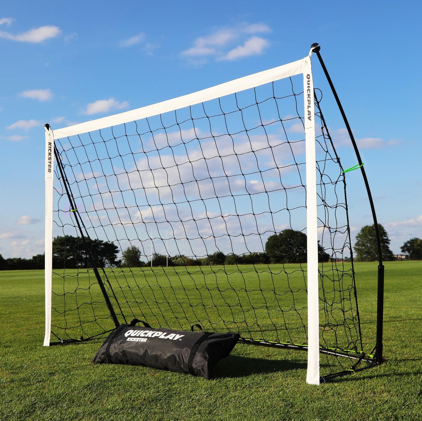 QUICKPLAY Kickster Football Goal– Ultra Portable Football Equipment includes Football Net and Carry Bag [Single Goal]