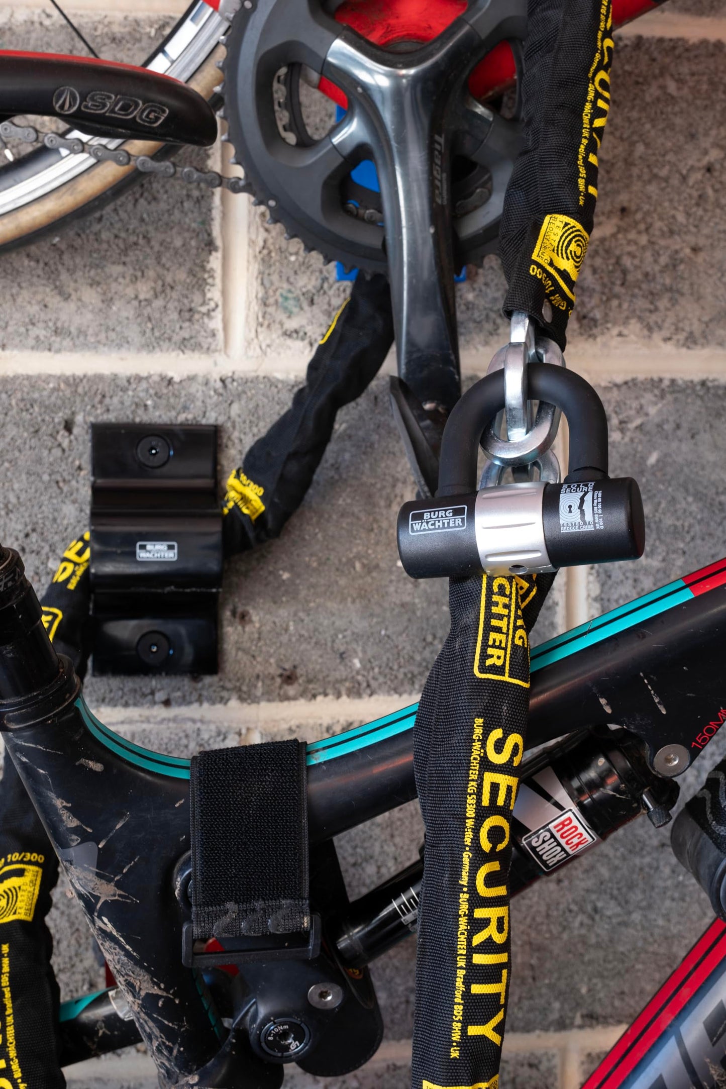 Burg-Wächter 12mm Sold Secure Chain & Ground Anchor Diamond Bike Lock