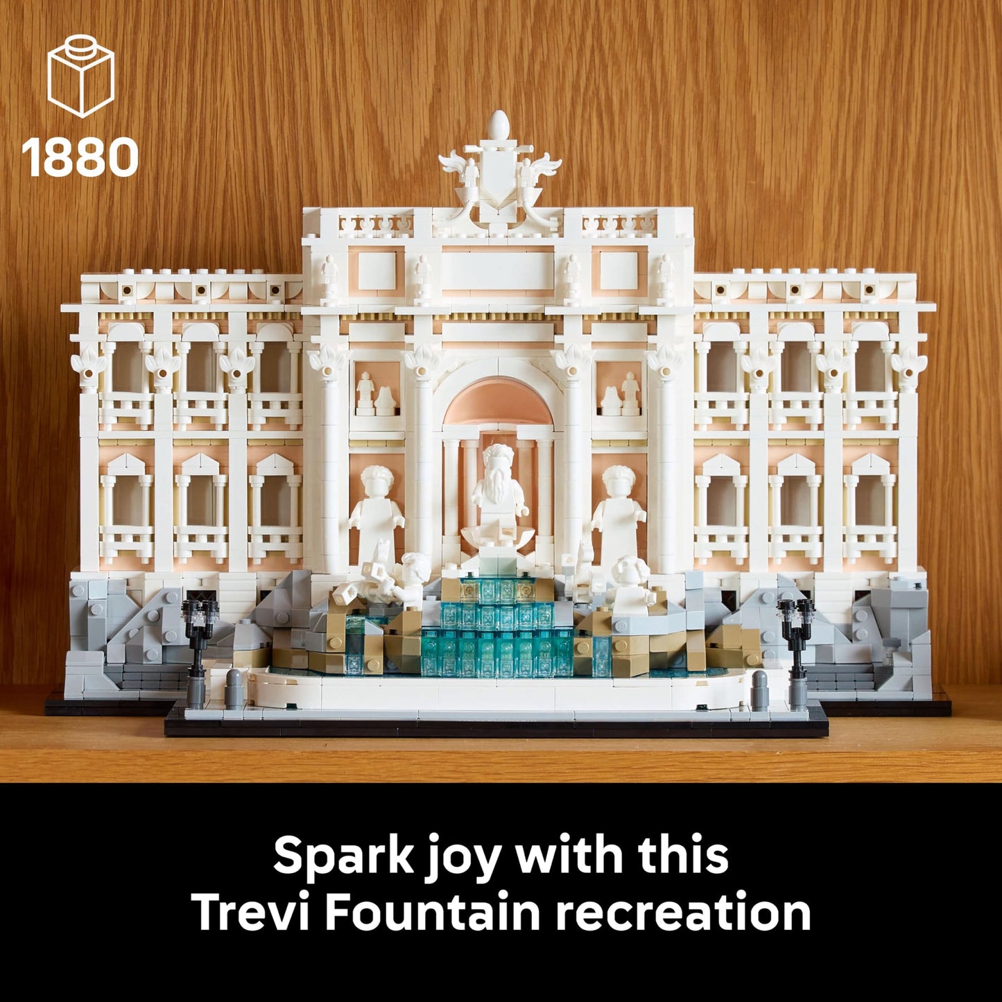 LEGO Architecture Trevi Fountain Model Kit – Baroque DIY Set with Sculptures & Façade (21062)