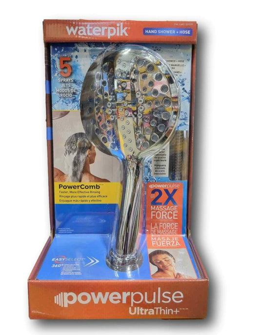 WaterPik Power Pulse Shower Head and Hose Chrome