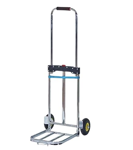 Heavy Duty Steel Frame Folding Shopping Trolley - Durable Trolley on Wheels, Ideal for Camping - Multifunctional Truck Barrow Cart/Folding Hand Truck