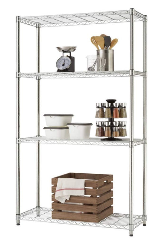 Trinity 4 Tier Stainless Steel Wire Shelving Max weight 635kg