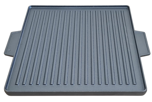 Suprills Cast Iron Double-Sided Reversible Grill Griddle — 37.5 x 37.5 cm, Heavy Duty for BBQ & Stoves