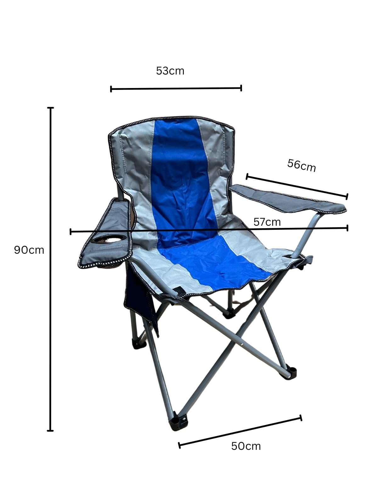 Suprills Premium Camping Chair - Essential Camping Accessories with Lightweight Folding Chair Design, 120kg Capacity, Convenient Cup Holder and Portable Carry Bag