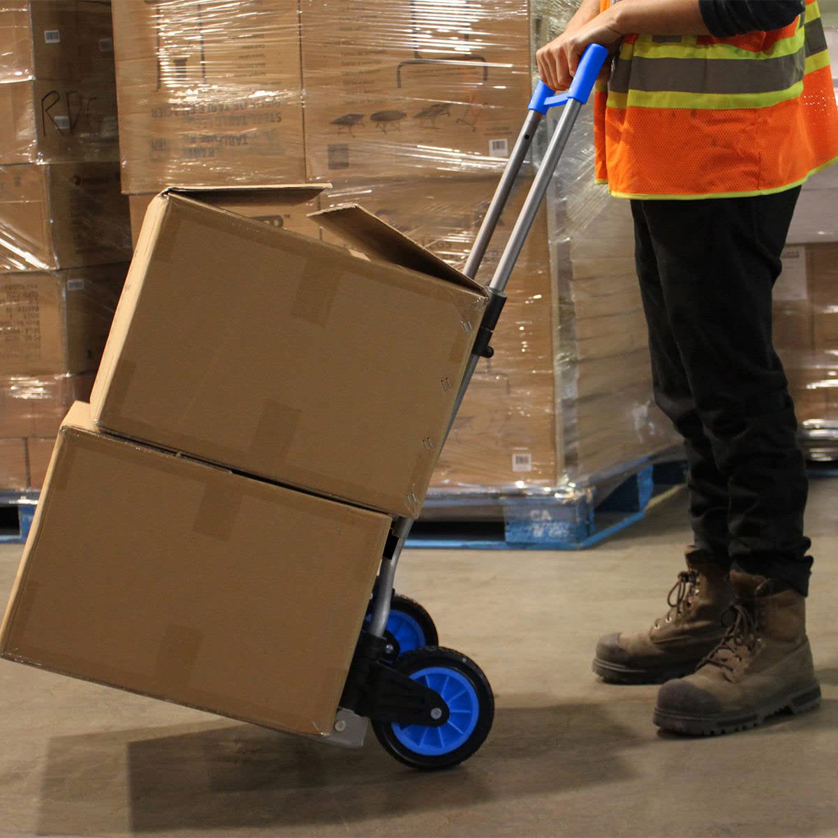 Toolmaster Aluminium FOLD Away Hand Truck 159KG/350LB Capacity