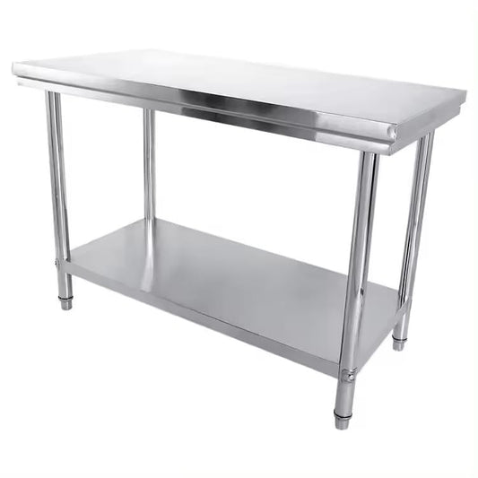 Commercial Catering Stainless Steel Kitchen Table — 120x60x80 cm Food Prep Workbench