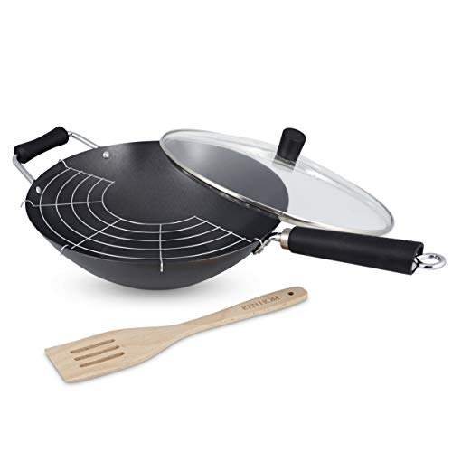 Ken Hom Carbon Steel Non Stick Wok Set