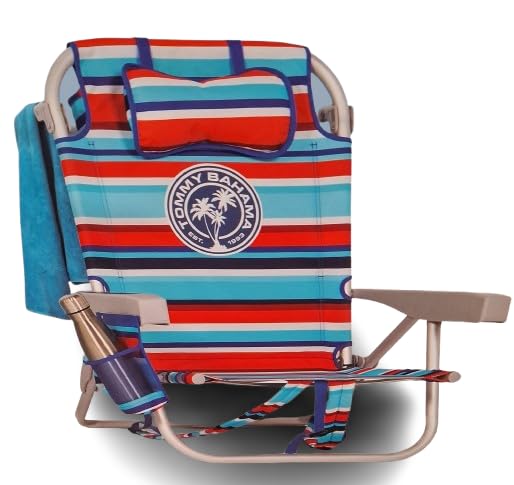 Tommy Bahama 2016 Backpack Cooler Chair with Storage Pouch and Towel Bar