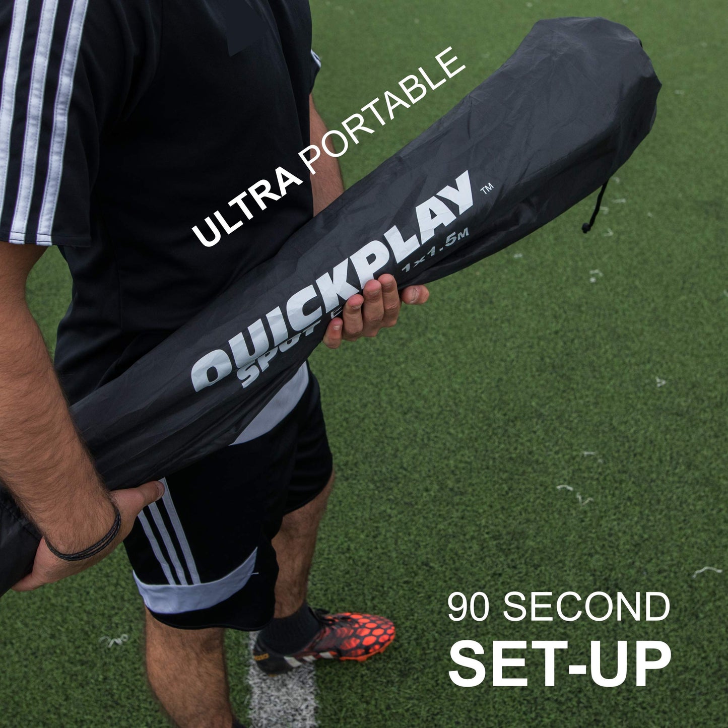 QUICKPLAY SPOT Target Football Rebounder Net Range | Multi-Sport Ball Skills Training - with free eCOACH training app | Football Rebound Net Available in 3 Sizes