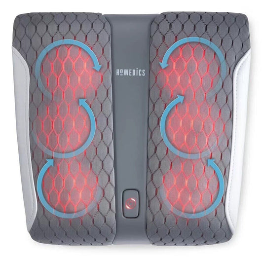 HoMedics Gentle Touch Gel Shiatsu Foot Massager with Heat, Relaxing Soothing Massage Heel to Toe, Triple Massage Heads, Adjustable Pressure