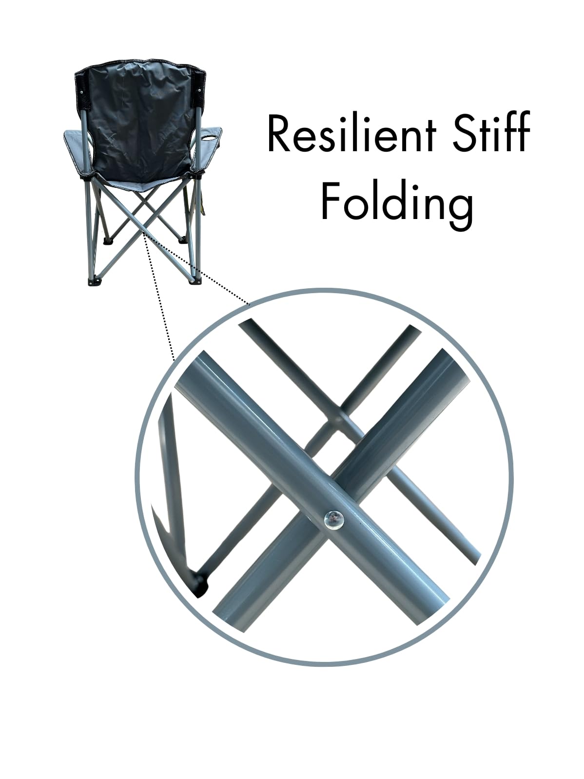 Suprills Premium Camping Chair - Essential Camping Accessories with Lightweight Folding Chair Design, 120kg Capacity, Convenient Cup Holder and Portable Carry Bag