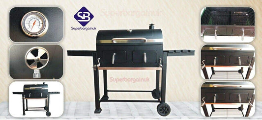 Super Grill Outdoor Large Charcoal BBQ Grill Premium Barbecue Garden