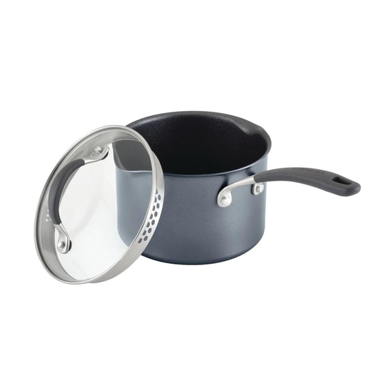 Circulon A1 Series with ScratchDefense 11 Piece Cookware Set Extreme Non Stick Cookware Set Dishwasher Safe with Saucepans, Fry Pans and Stockpot - Grey