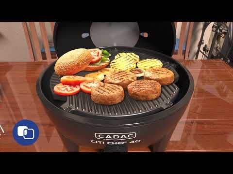 Cadac Sky Blue Citi Chef 40 Table Top Portable Gas BBQ
